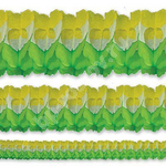 Гирлянда Декор 3,6м зелено-бело-желтая