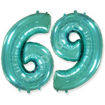 Шарик цифра "6" или "9" , 101см Tiffany