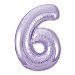 Шар цифра "6" , 101см Пастель Lavender