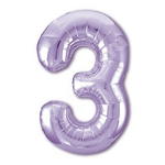 Шар цифра "3" , 101см Пастель Lavender