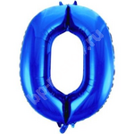 Шар цифра "0" , 101см Blue