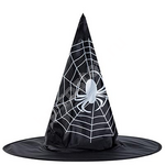 Шляпа Ведьмы Паук на паутине черная 38см
