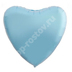 Шар сердце 45см Пастель Cool Blue