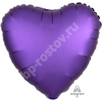 Шар СЕРДЦЕ 45см Сатин Purple Roayle