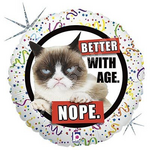 Шар 45см Better with age Grumpy Cat