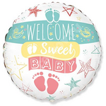 Шарик 45см WELCOME SWEET BABY