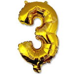 Шар Мини буква "З", 36см Gold