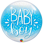 Шар BUBBLE 56см Baby Boy конфетти